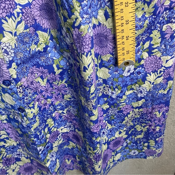 Chadwicks floral dress Womens size 16 blue Maxi Cottagecore Vtg sleeveless - Picture 13 of 16